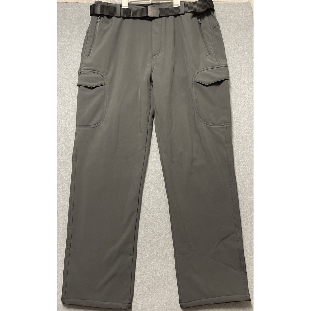 Free Soldier Outdoor Apparel Men Ski Pant Sz 40 Gray Water Resistant Fleece